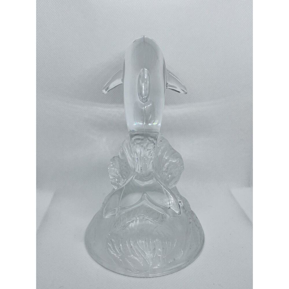 Cristal D’Arques Dolphin Figurine Clear 24% Lead Crystal Made in France Vintage - Picture 4 of 8